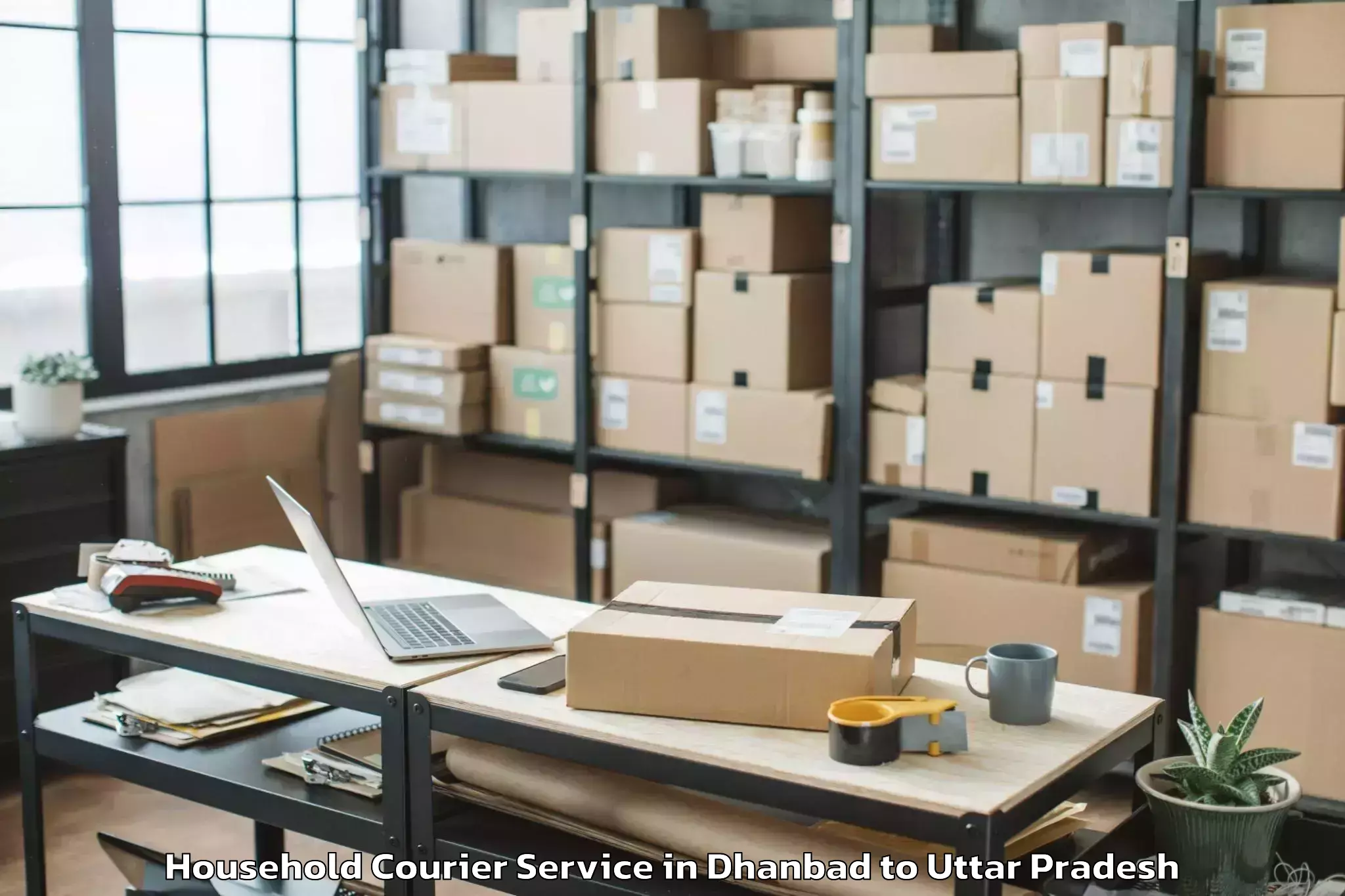 Efficient Dhanbad to Mahoba Household Courier